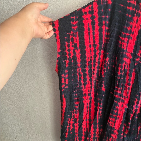 💥Michael Kors Navy and Red Loose Relaxed Blouse S - Picture 4 of 8